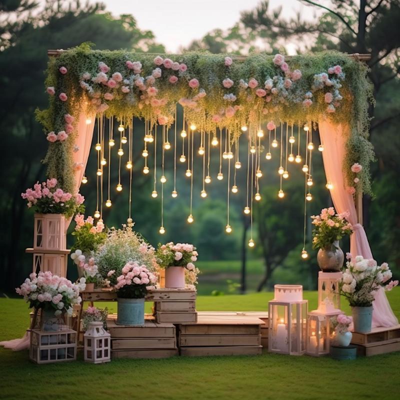 Backdrop Đám Cưới Ngoài Trời Lãng Mạn