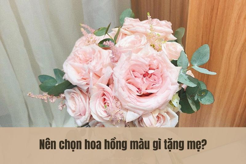 Bó hoa hồng tặng mẹ