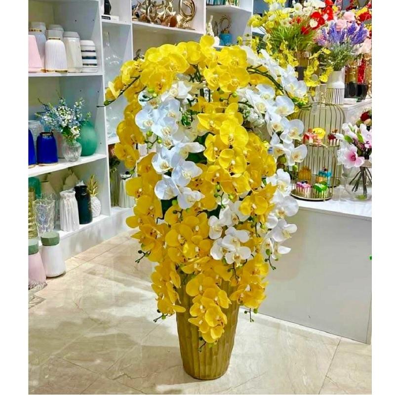 Cắm hoa lan cành kiểu thác đổ