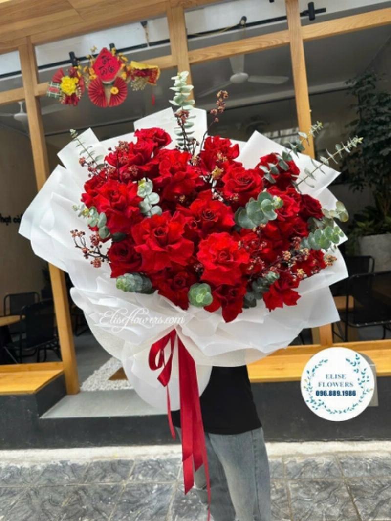 Cac bo hoa hong trang duoc chon loc ky cang tai Lela Flower